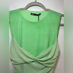Green Mesh Zara Dress